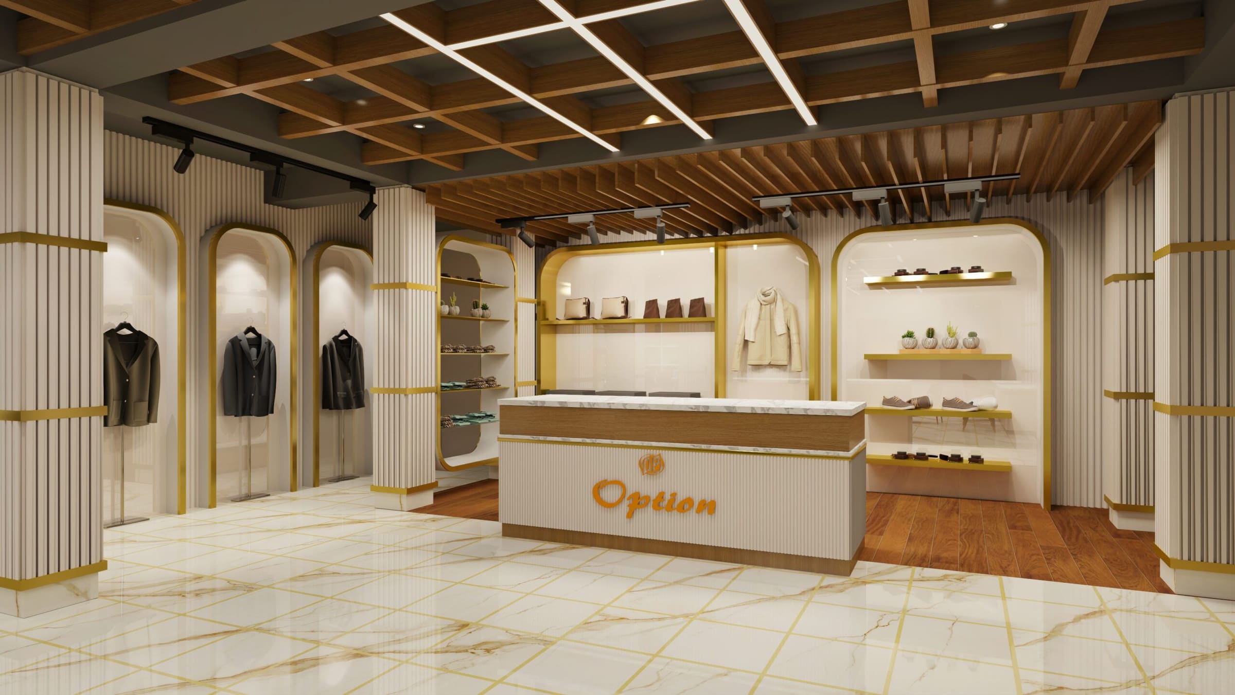Luxury boutique showroom interior design Jalandhar