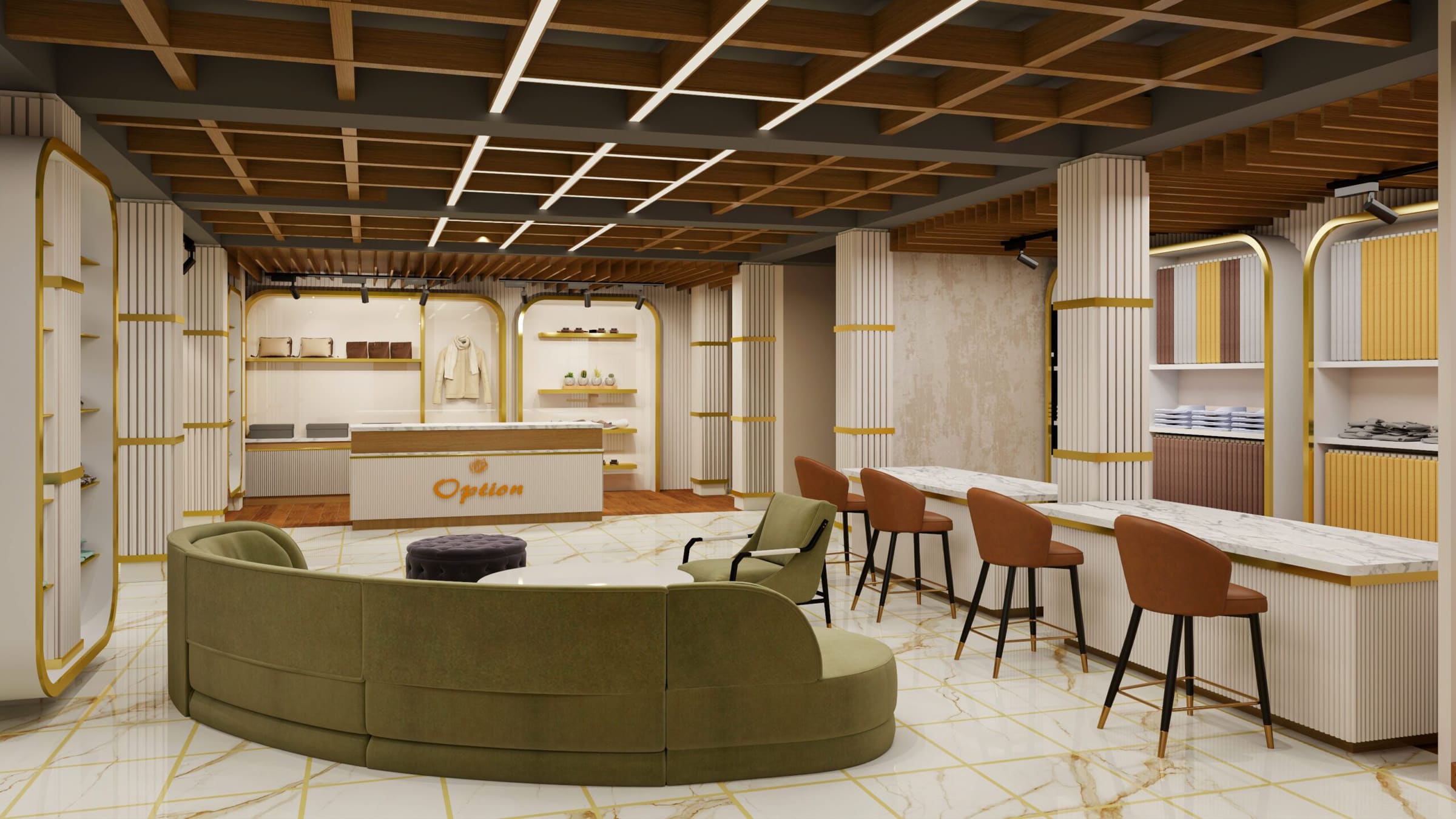 Modern retail space interior design Punjab