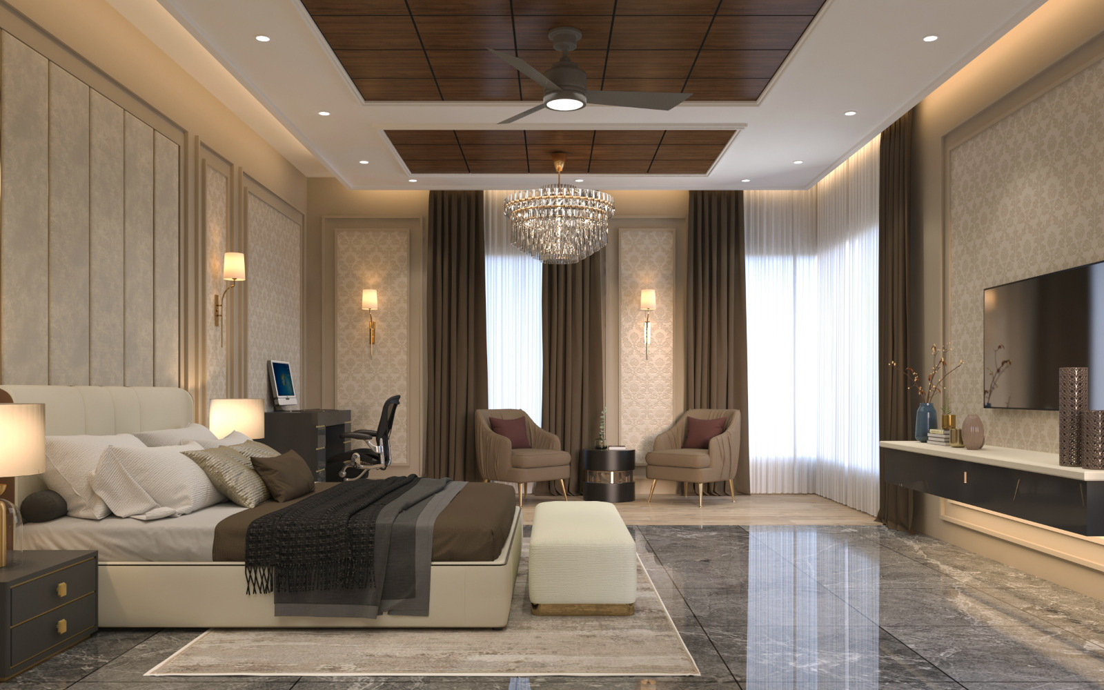 Bedroom Interior Designs By SpaceCreators Jalandhar